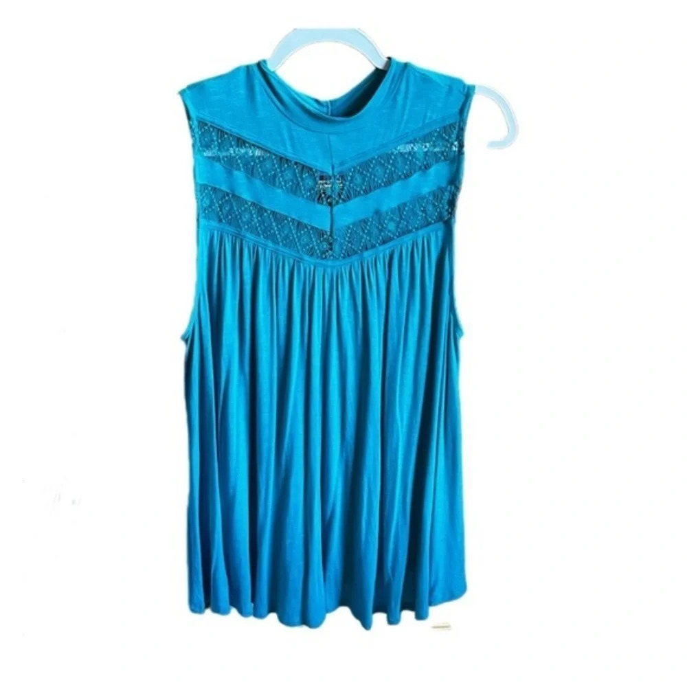 Apt. 9 Women's Large Teal Flowy Sleeveless Blouse​ - Picture 2 of 8